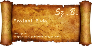 Szolgai Buda névjegykártya